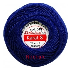 Kordonek Karat 8 - kolor 549 - bardzo ciemny niebieski