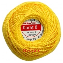 Kordonek Karat 8 - kolor 408 - ciemny żółty