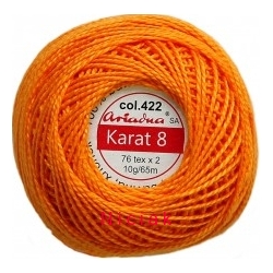 Kordonek Karat 8 - kolor 422 - pomarańczowy