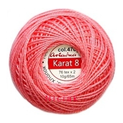 Kordonek Karat 8 - kolor 470 - różowy