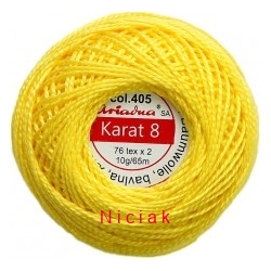 Kordonek Karat 8 - kolor 405 - żółty