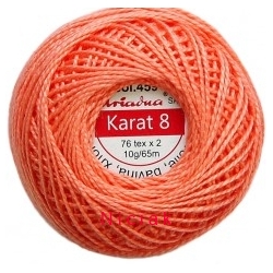 Kordonek Karat 8 - kolor 459 - łososiowy