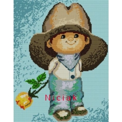 Kanwa - Chłopiec w kapeluszu - 28 x 36